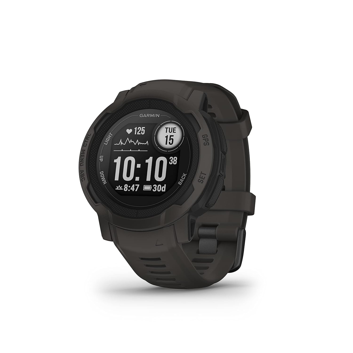 Garmin Instinct 2, Graphite Smartwatch, Built-in Sports Apps and Health Monitoring, Ultratough Design Features, Graphite Garmin Instinct 2, Graphite Smartwatch, Built-in Sports Apps and Health Monitoring, Ultratough Design Features, Graphite