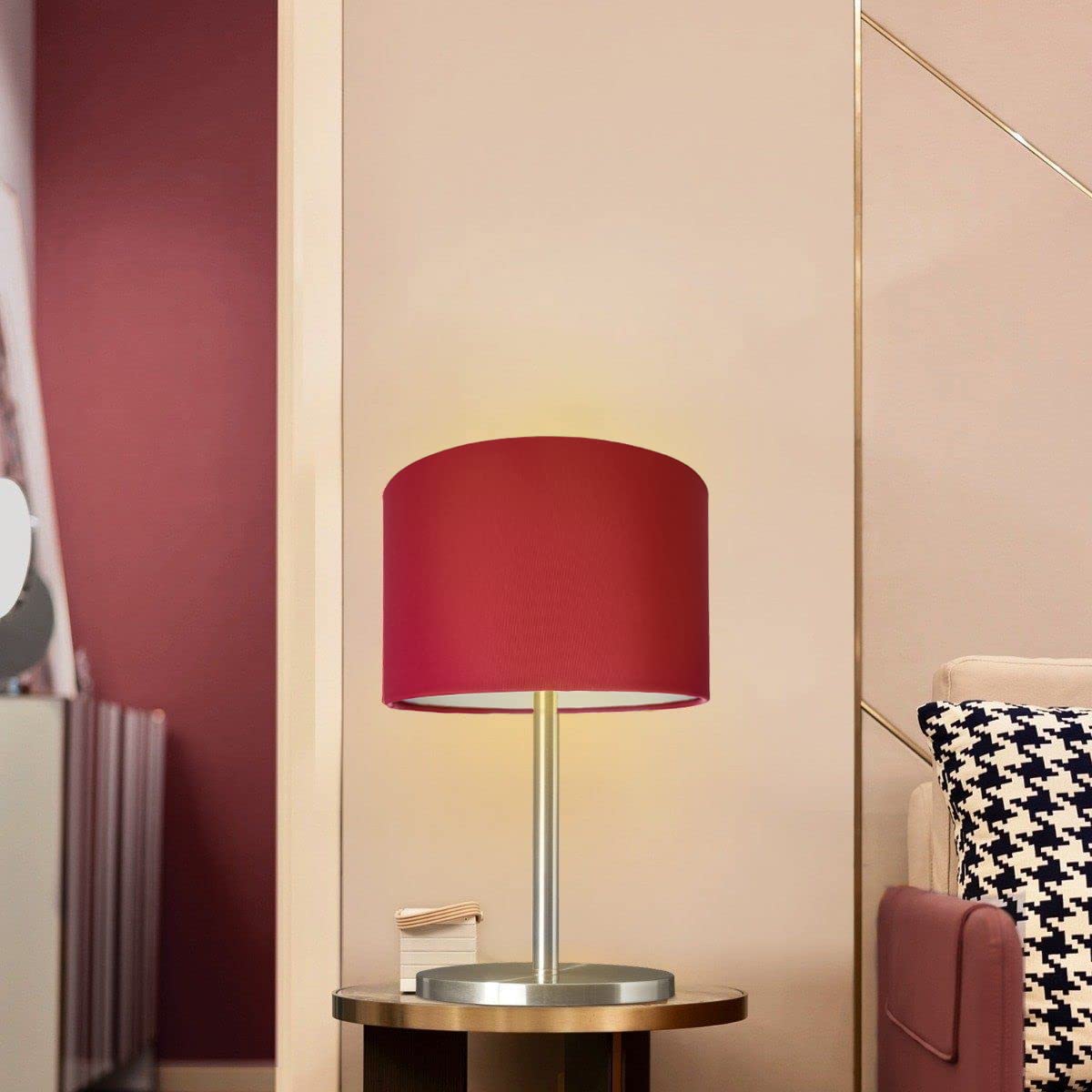 Paralume Moderno In Cotone Fatto A Mano In Italia - Per Lampade Da Tavolo, Terra, Sospensione | Grigio Perla &Oslash;20cm