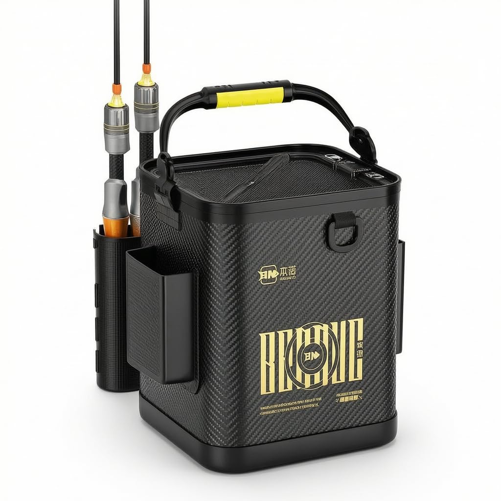 Seau pêche Pliable en EVA Robuste, bassine Portable pour à Poisson et Camping