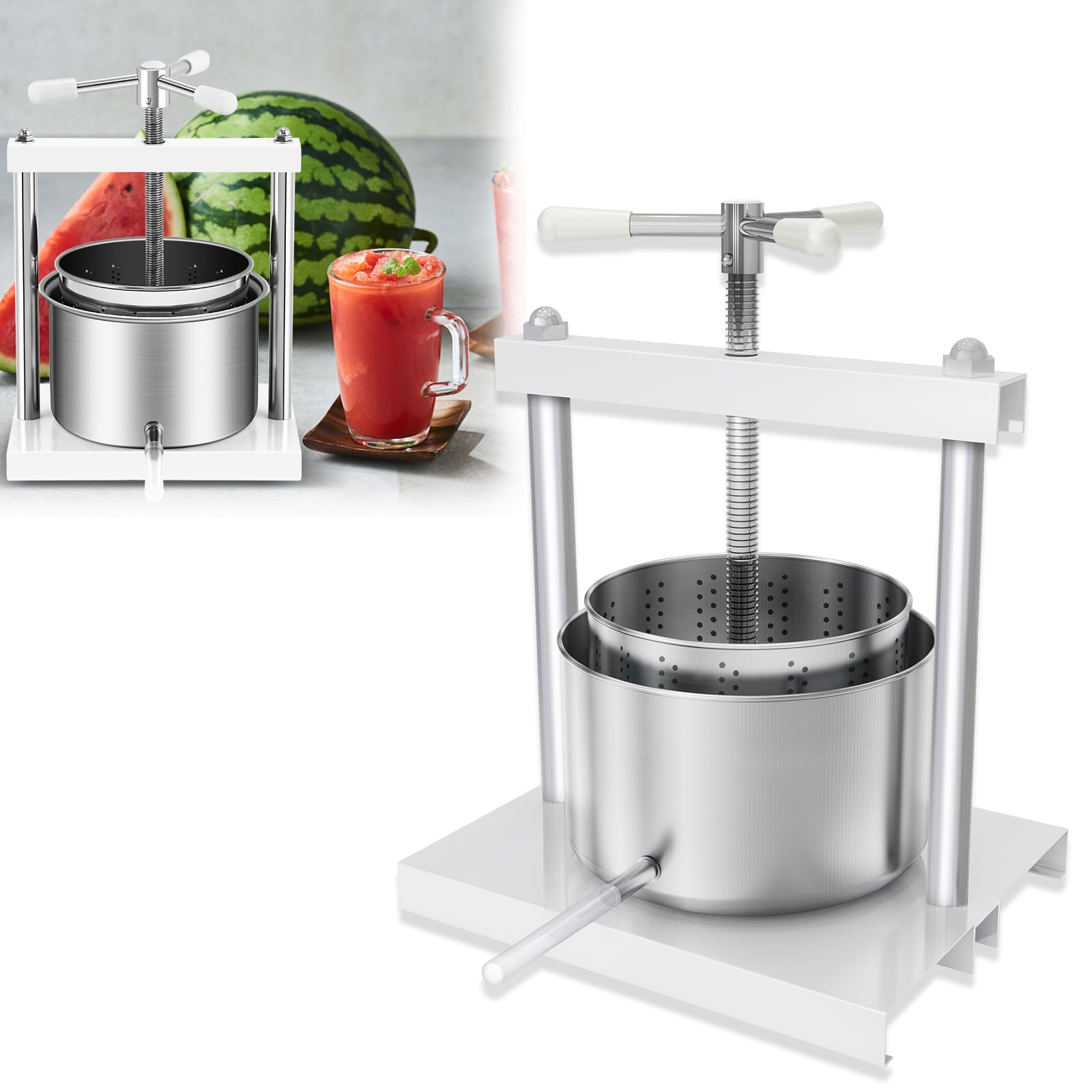 Spremiagrumi frutta spremiagrumi in acciaio inox 5L manuale spremiagrumi per uso domestico spremiagrumi