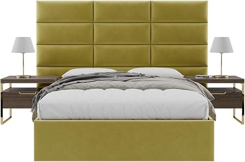 Miniatura 108 de Vänt - Paneles tapizados de cabecera para montar en la pared, diseño Isabelle, 60 x 23 pulgadas, configuración de 4 paneles individuales,