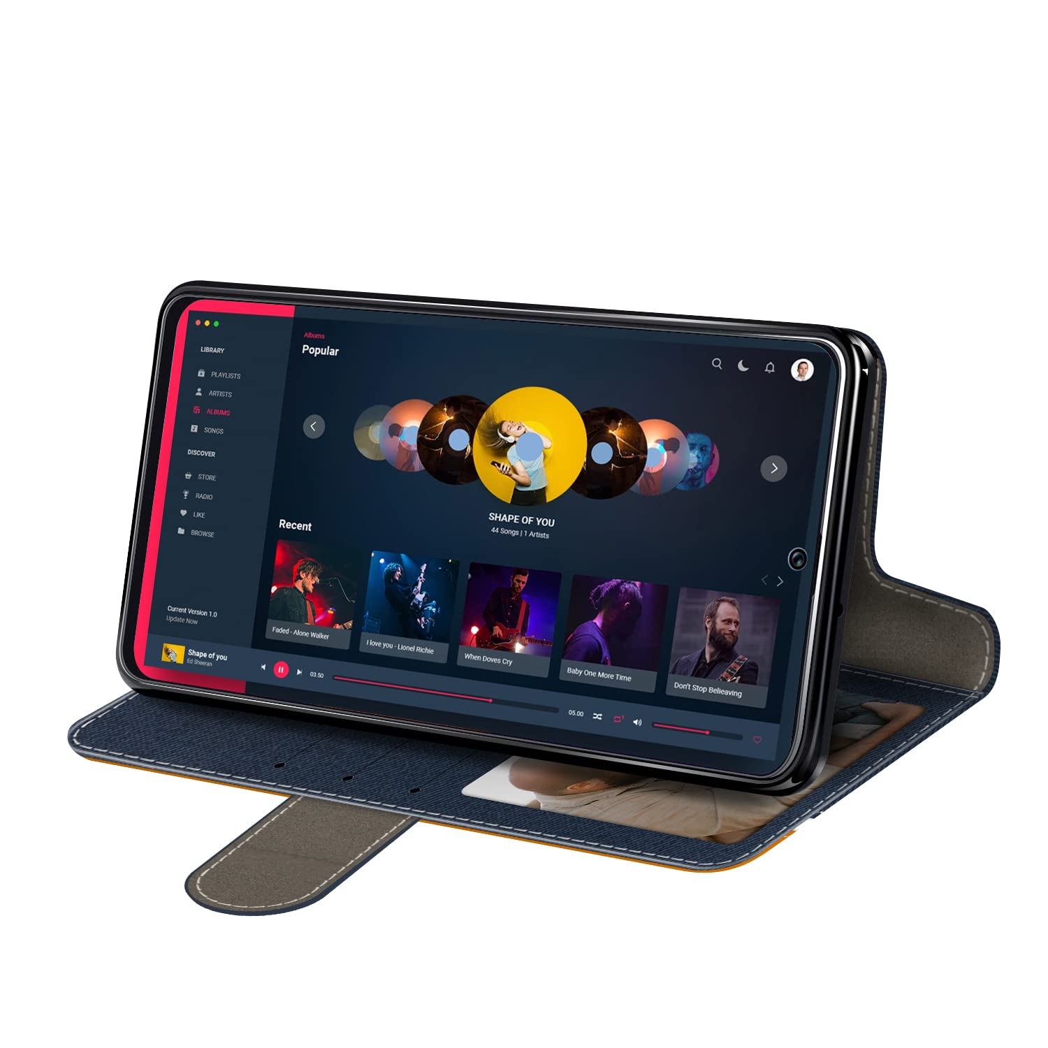 YKNIUFLY Cover In Pelle Magnetica Per ZTE Nubia Focus 5G: Flip Portafoglio Con Slot Carte E Supporto - Nero