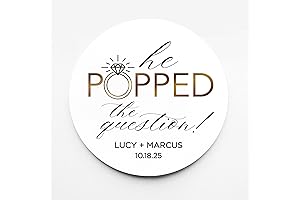 He Popped The Question Popcorn Favor Stickers