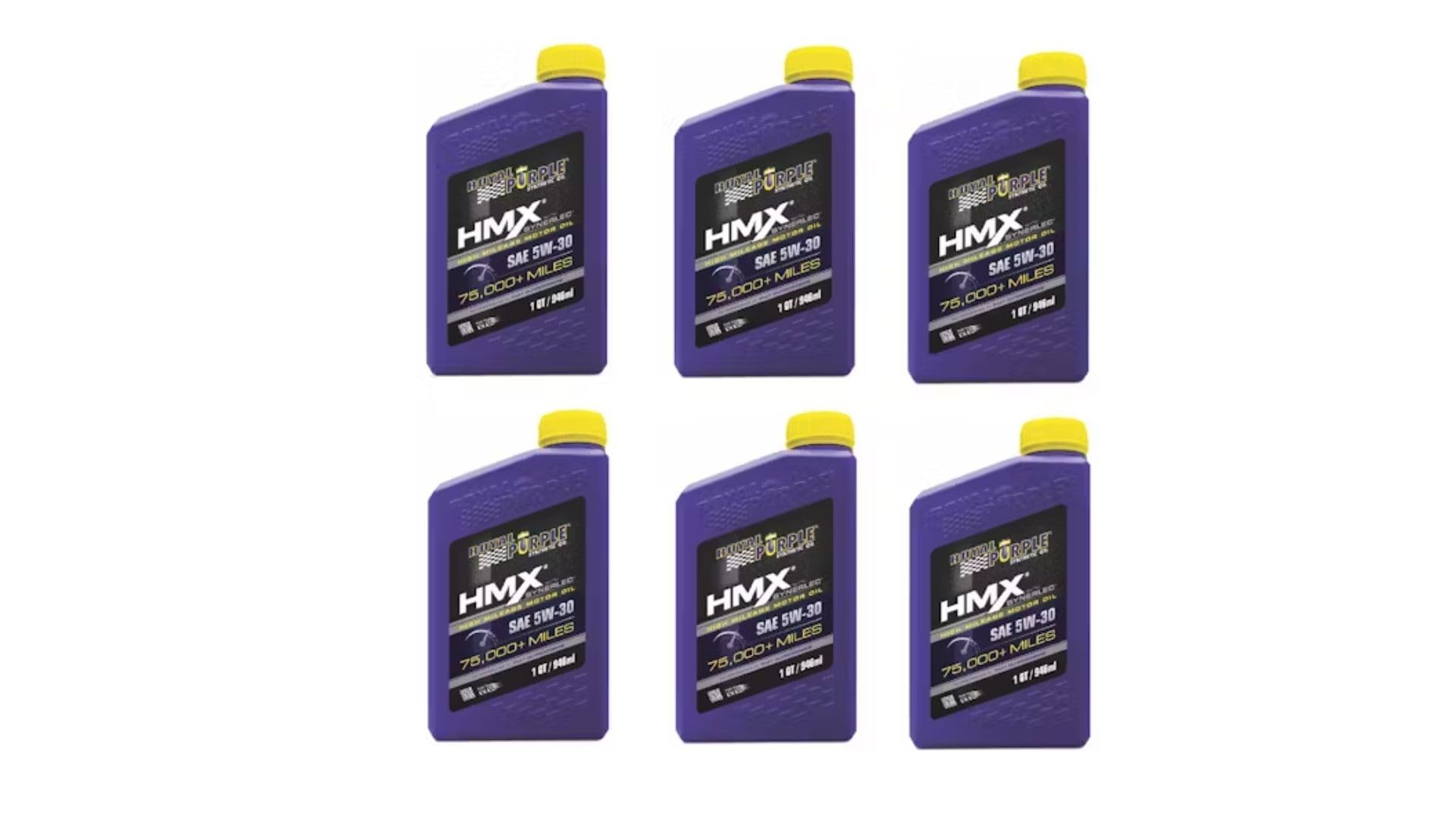 Royal Purple 11745-6PK HMX SAE 5W-30 High-Mileage Synthetic Motor Oil - 1 qt. (Case of 6) by Royal Purple