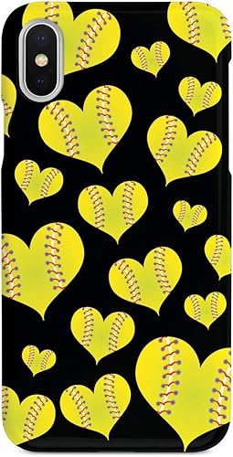 Miniatura 9 de Inspired Cases - Funda compatible con iPhone 13 Pro Max - Funda protectora con textura 3D para Apple iPhone 13 Pro Max - Patrón de corazón de sóftbol