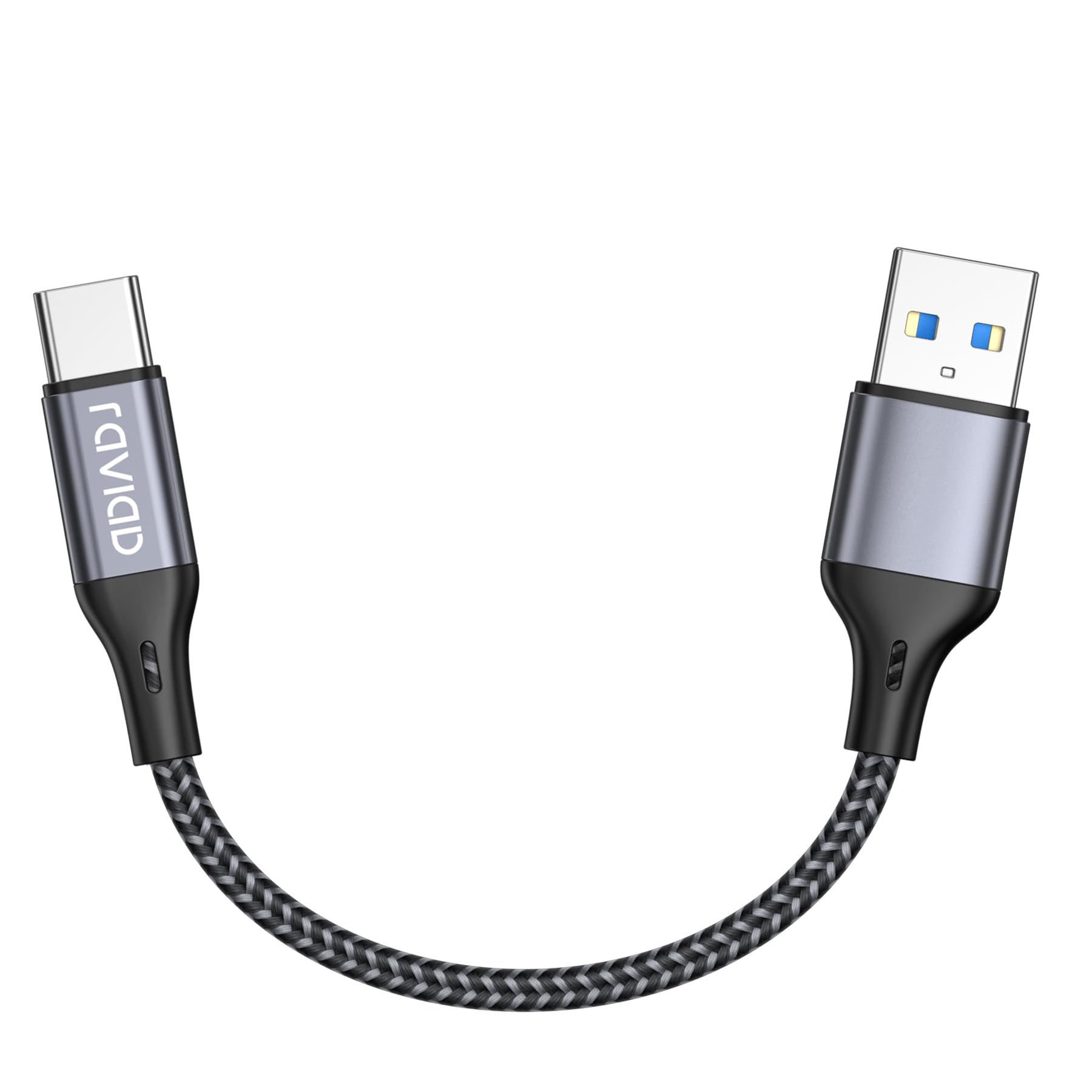 RAVIAD Cavo USB Type-C [USB 3.0, 0.15M], Cavo USBC Ricarica Rapida 3A QC | 3.0, Cavo USB Tipo C per iPhone 16 15, Samsung Galaxy S23 S22 S21 S20 S10 A71 A51, Pixel 7, OnePlus, Realme