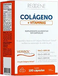 Katiguá, Colágeno Hidrolisado Verisol, Com vitamina C, D e E, Sem sabor, 60 Cápsulas rígidas • 15 doses, Branco