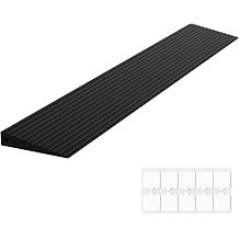 Door Threshold Ramp for Doorways & Wheelchair -35.5" Long 1" Rise | Adjustable Rubber Ramp for Scooter, Curb and Bathroom Acces