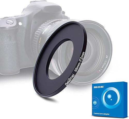 Anillo de filtros de cámara de 2.165 in a 2.835 in, anillos de filtros compatibles con todas las marcas Ø55mm lente a Ø72mm UV ND CPL accesorio de