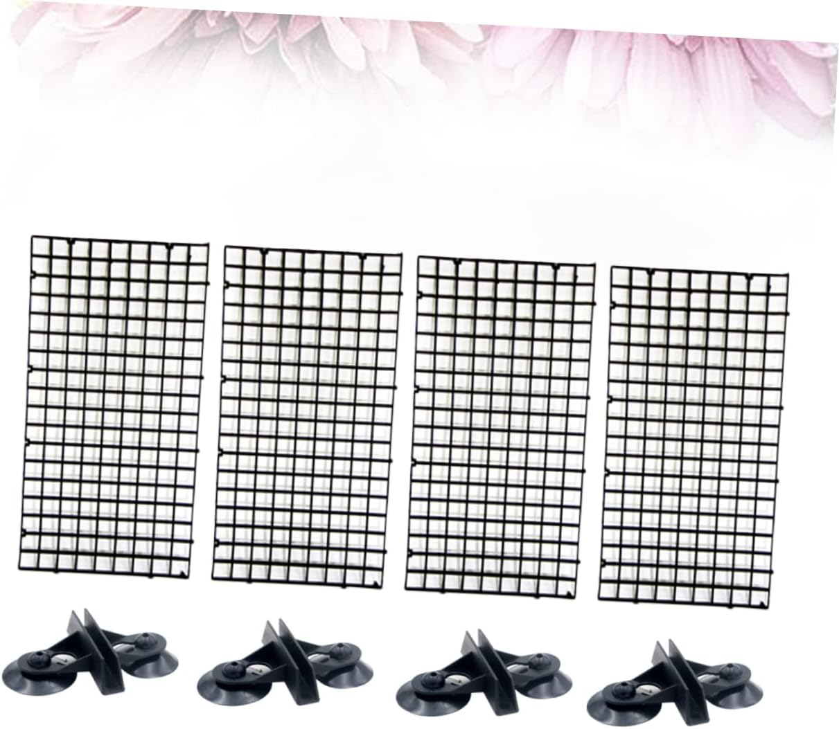 1set Aquarium Isolation Panel Lattice Plate Black Cups for Fish Tank Divider Easy to Install and Splice for Breeding and Separation