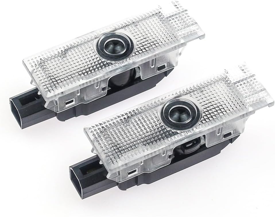 Car LED Logo Projector Puddle Door Lights for Dodge Challenger Accessories, No Fade 4K-HD Welcome Lights, 2 Pack