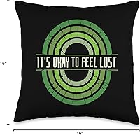 Vista 4 de Mental Health Designs for Mental Health Awareness It's Ok to Feel Lost Awareness - Almohada de salud mental, 16 x 16 pulgadas, multicolor