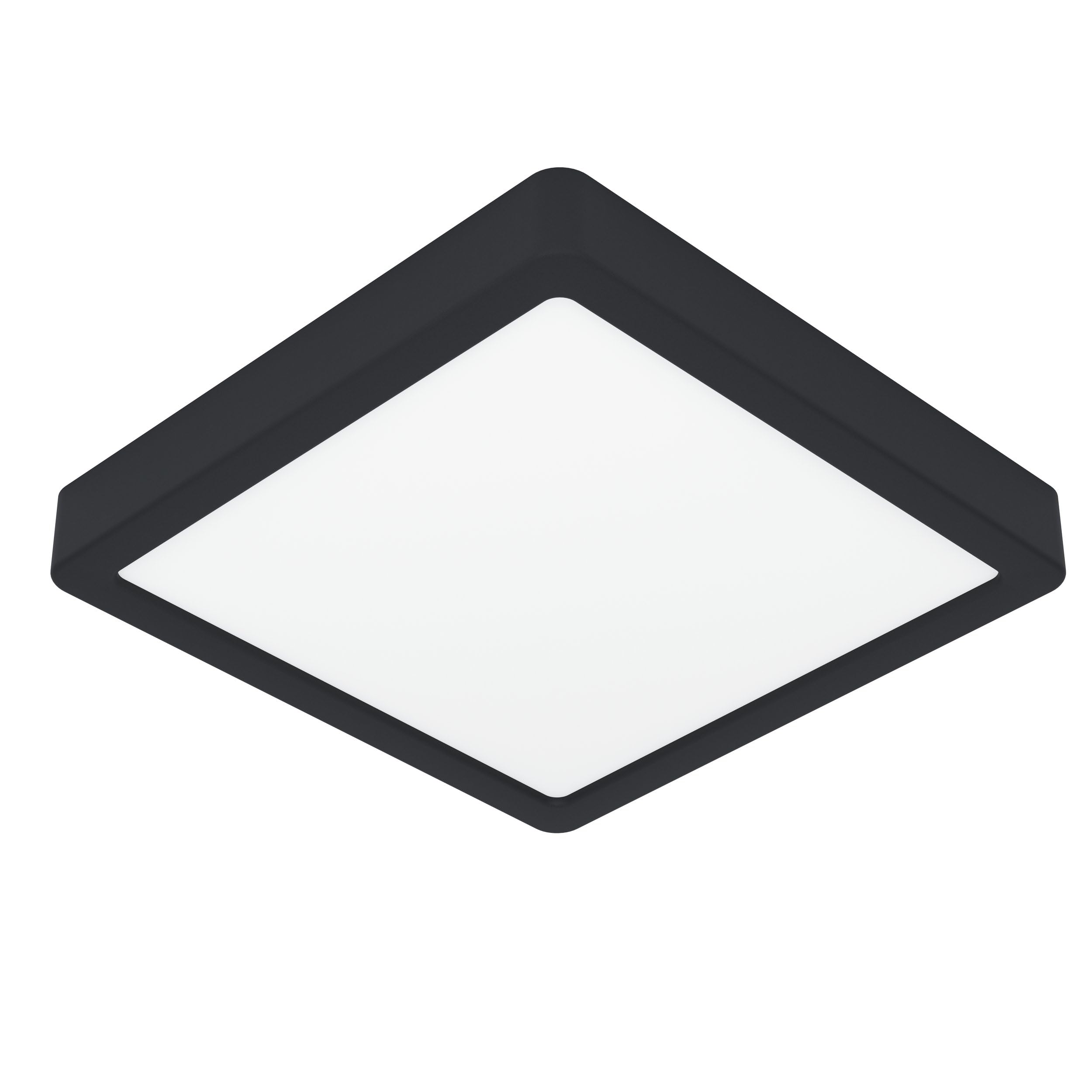 Eglo Connect.z Smart Home LED Bathroom Ceiling Light Fueva 6-Z, ZigBee, app and Alexa Voice Control, Warm White-Cold White, RGB, dimmable Ceiling lamp, Black, IP44, 22x22 cm