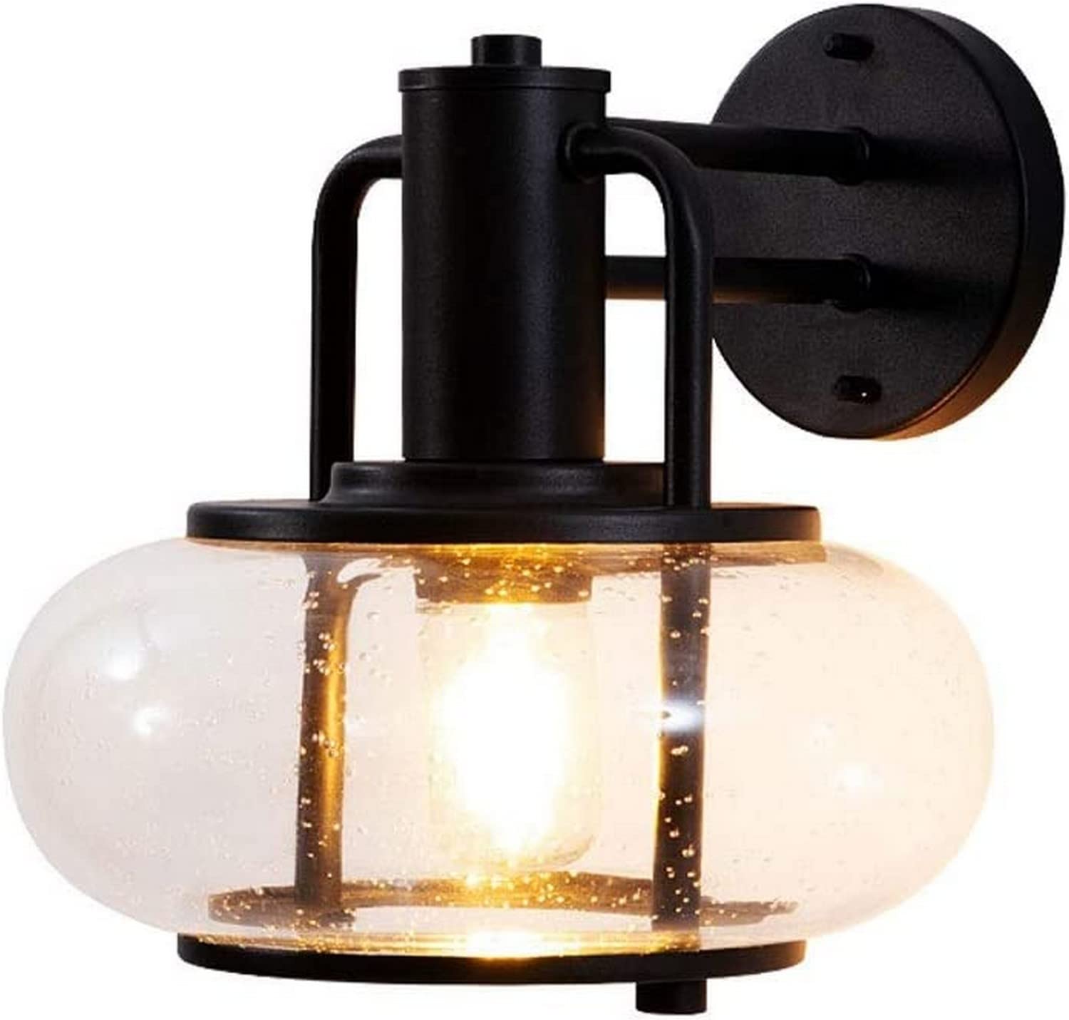 Applique murale extérieure étanche IP65 lanterne noire rétro E27 MESKEL - 8