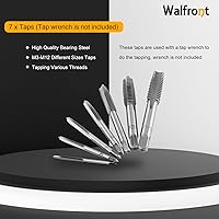 Vista 3 de 7 unids métrico juego de roscas métricas acero HSS herramienta de corte de hilo espiral punta grifos M3 M4 M5 M6 M8 M10