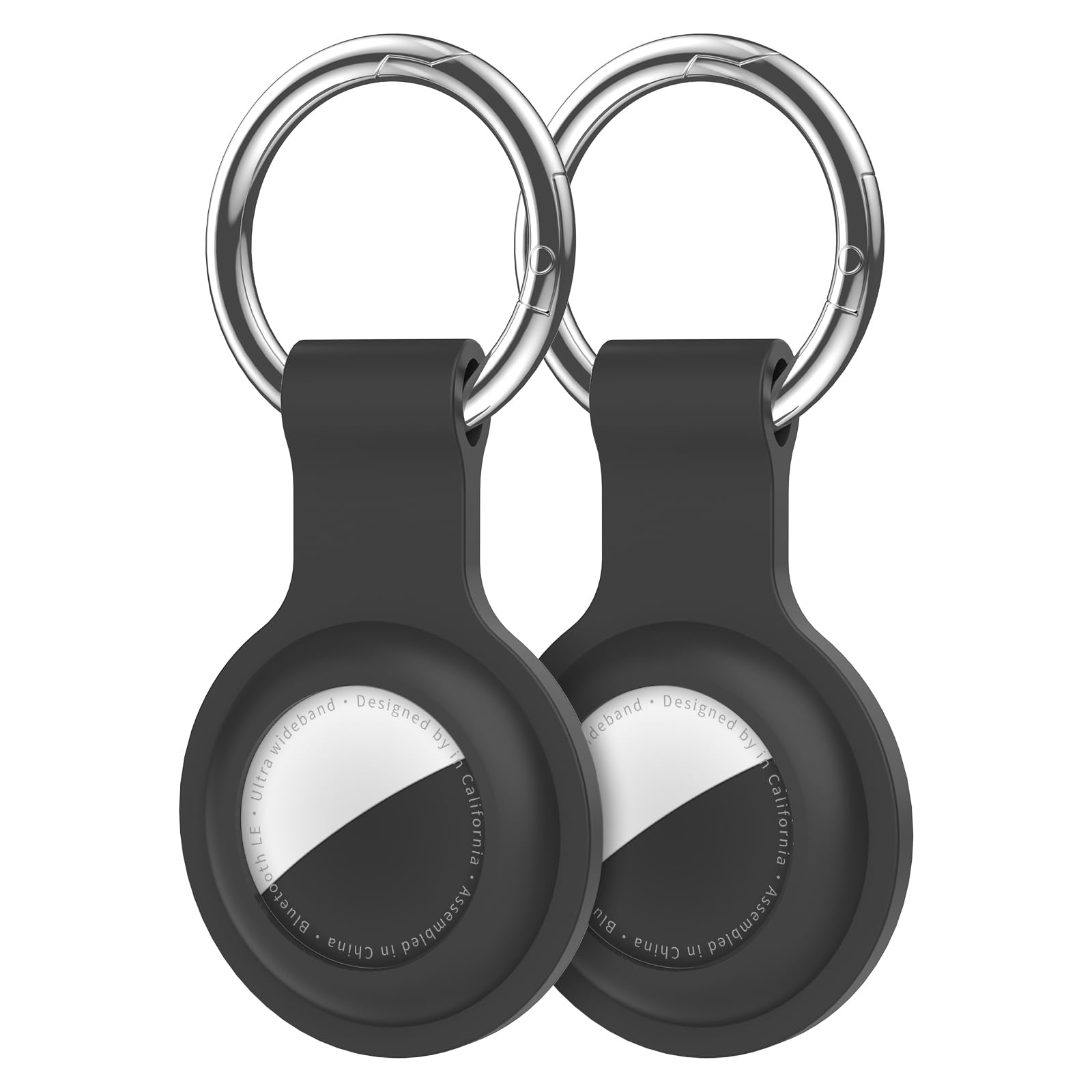 Compatible with AirTag Holder Case Keychain 2 Pack,Silicone for Air Tags Key Chain Ring Case Cover for Air Tag Holder GPS Tracker Item Air Tags Finders Accessories Air Tagholder for Kids,Bags,Luggages
