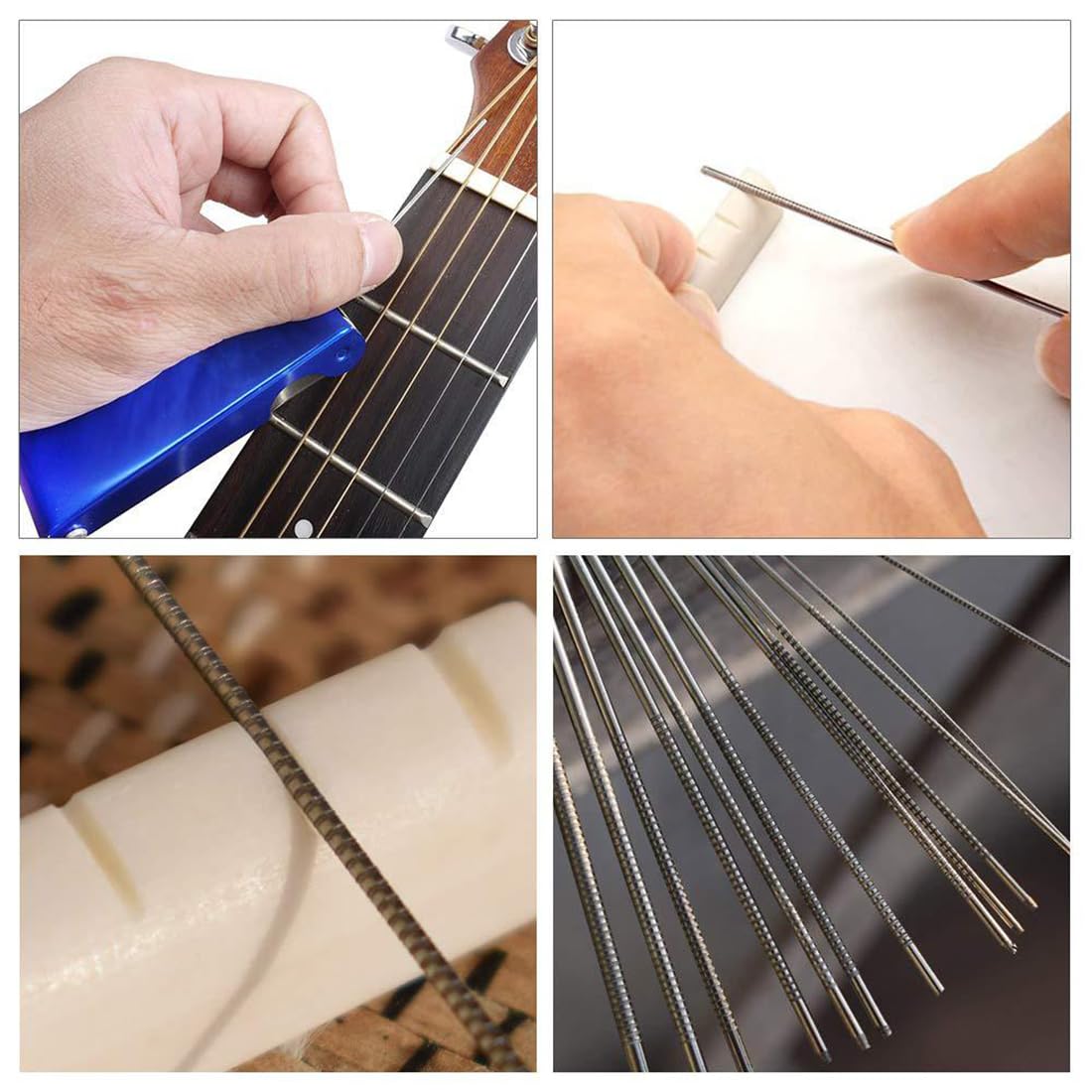 Set 13 Lime Per Chitarra E Ukulele - Aghi In Acciaio Per Capotasto E Ponte - Foto 3