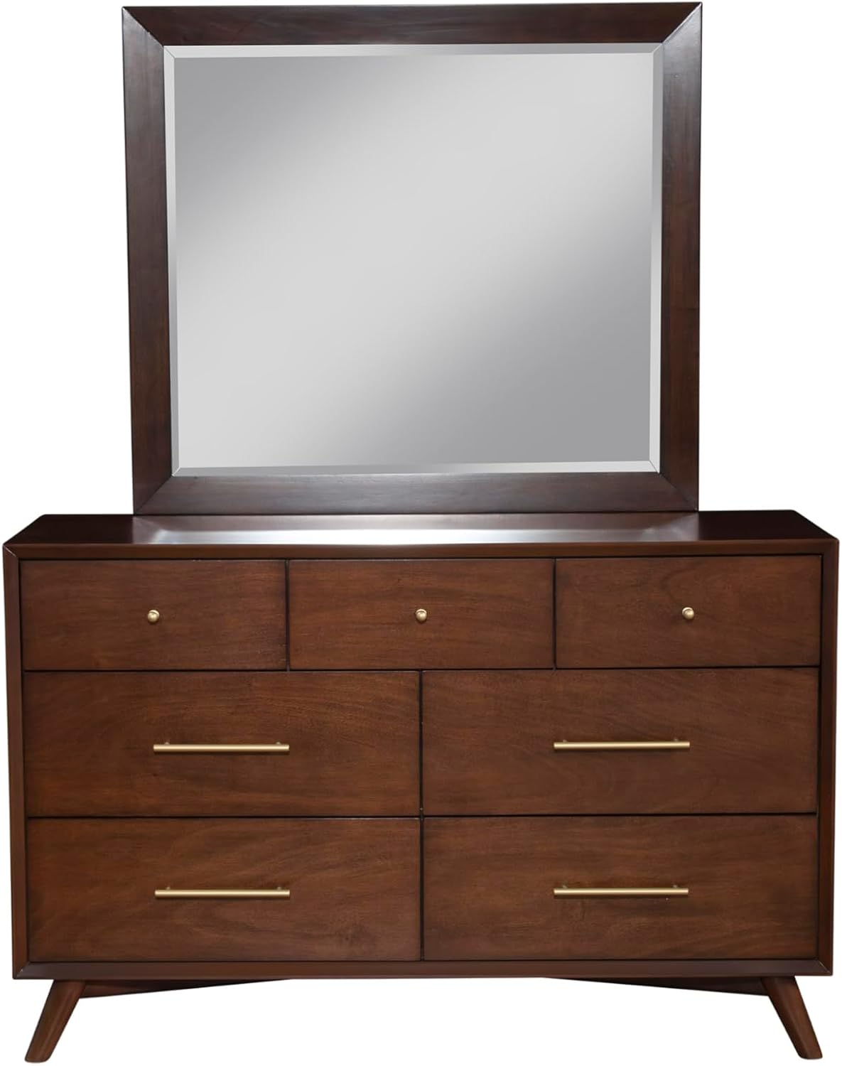 Alpine Furniture Flynn Dresser, Walnut,Mahogany