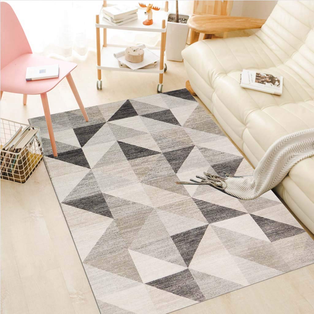 Tapis de salon moderne géométrique minimaliste pour chambre et séjour 100 x 160 cm