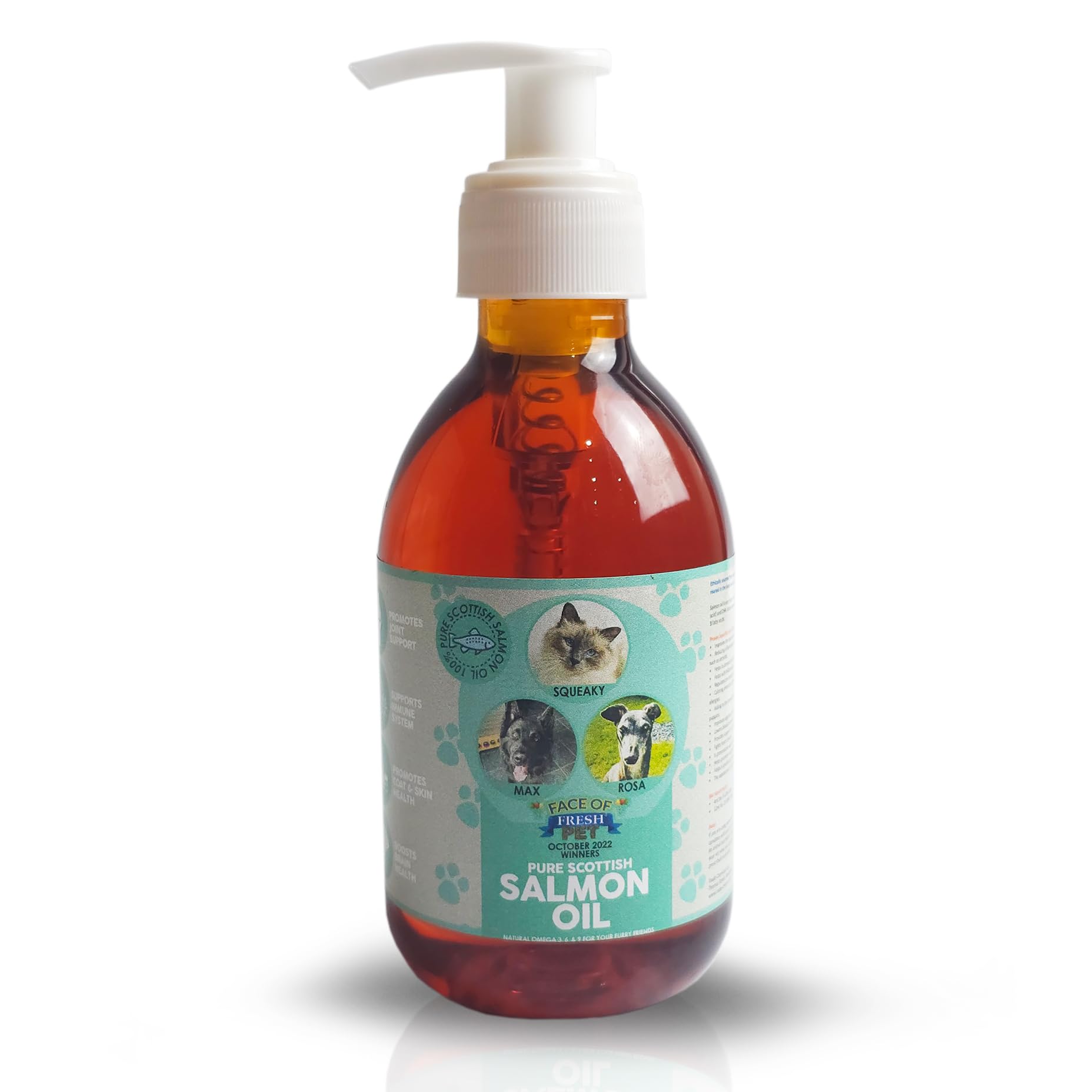 SCOTTISH SALMON OIL 100% NATURAL 250ml with PUMP Omega 3 Supplement (x4) โ image 1