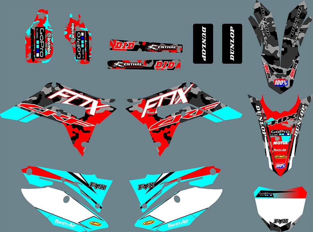 MXP DST0718 3M Customized Motorcross Graphics Motorcycle Decals Stickers Kit Fit for Honda CRF250R 2018 2019