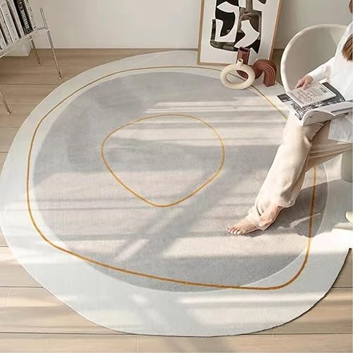 Alfombra suave antideslizante redonda circular irregular moderna alfombra abstracta minimalista para sala de estar dormitorio comedor alfombra de