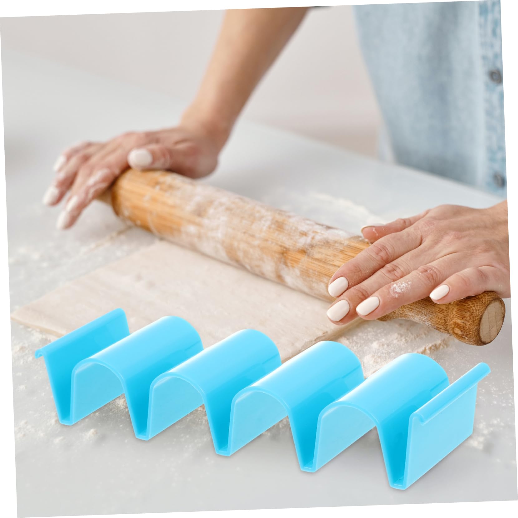 4pcs Pancake Bracket Tortillas Tortilla Warmer Tortilla Holder Tray Taco Plates Decorative Tray Taco Kit Tacos Restaurant Supplies Decorative Taco Rack Taco Stands Plastic Blue HOLIDYOYO