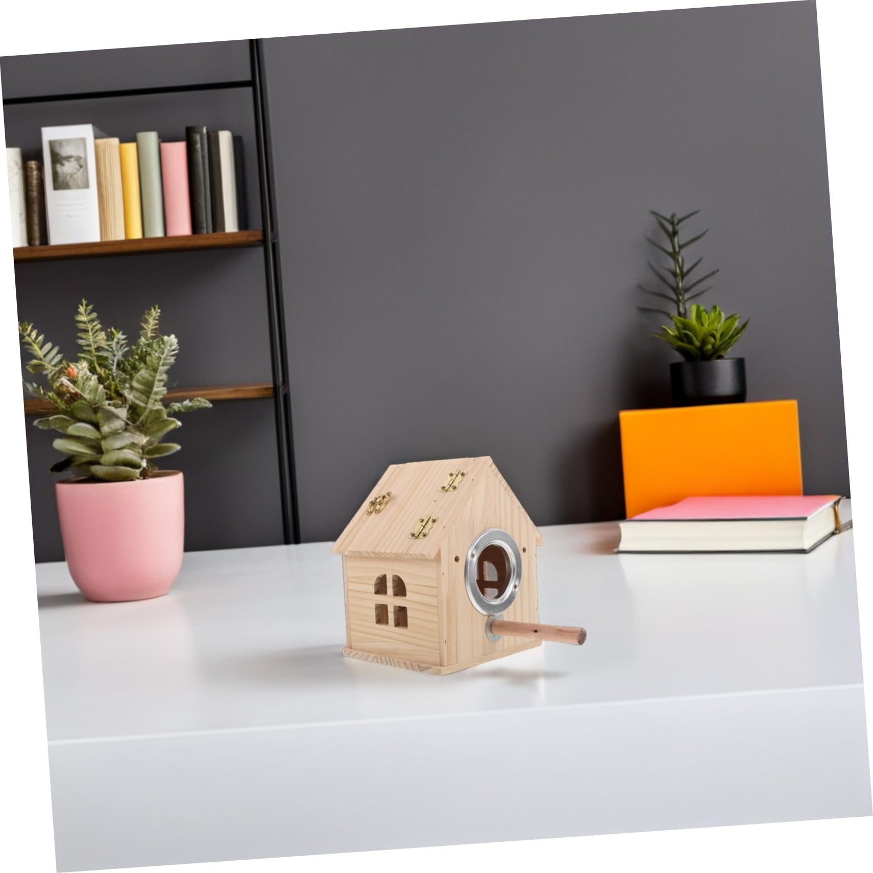 Mipcase in Legno per Allevamento Pappagalli con Posatoio Rimovibile Scatola da Riproduzione per Parrocchetti Cocorite Agapornis e Fringuelli Compatibile con Gabbie e Facile da Pulire