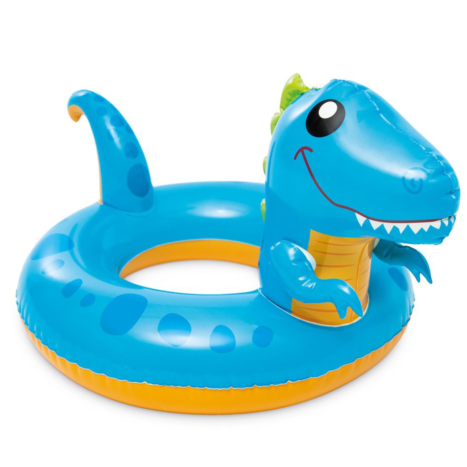 HOMAVEL Inflatable Swim Ring Summer Pool Floats – 55cm/58cm/76cm/91cm Swim Tube for Beach, Summer Water Party, Adult Swim Ring for Family Swimming Pool Fun (Dinosaur-58cm)