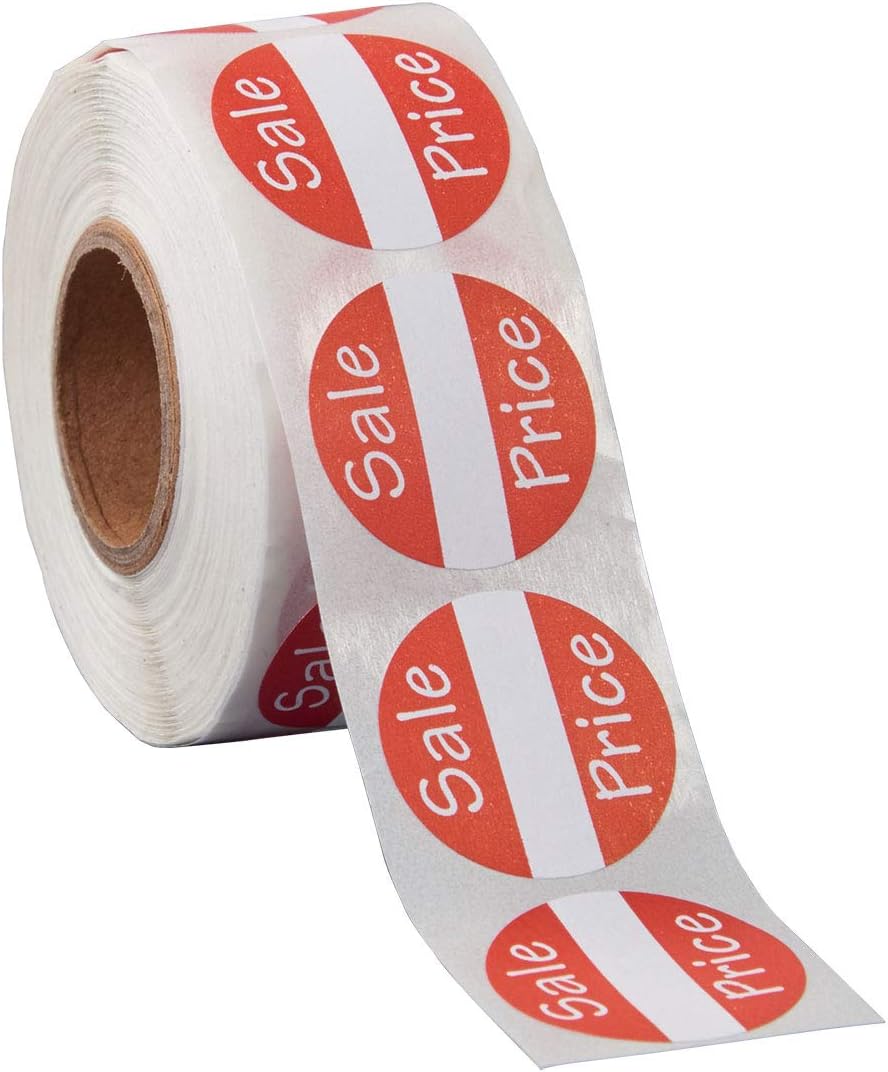 SSWBasics Self-Adhesive Sale Price Labels - Roll of 500 Labels