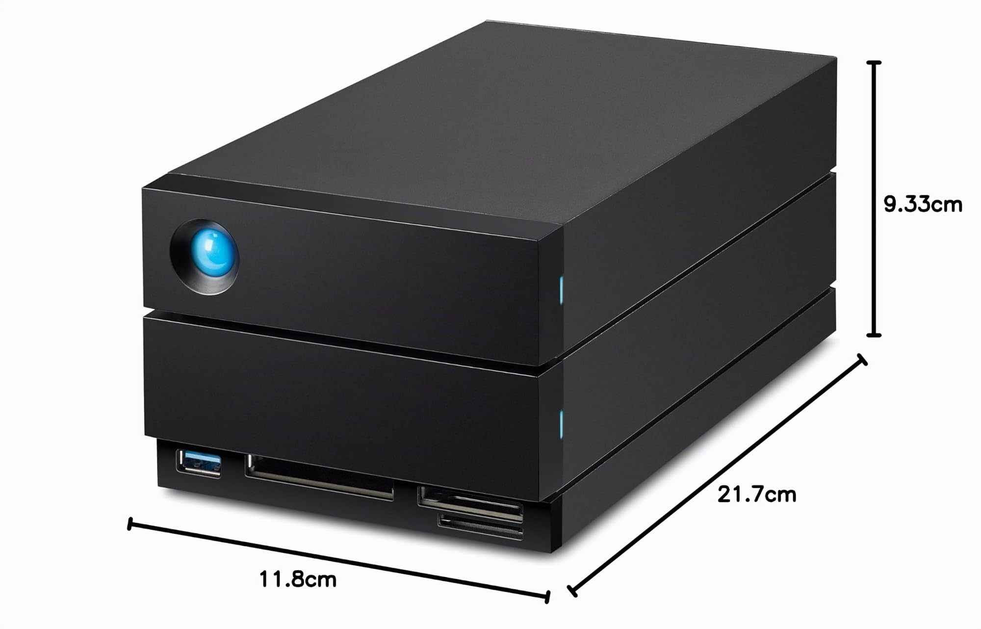 LaCie 2big Dock RAID, 40TB, Unità disco estern, Porte Thunderbolt 4, PC Mac iPad & iPhone, Data Rescue Service (STLG40000400)