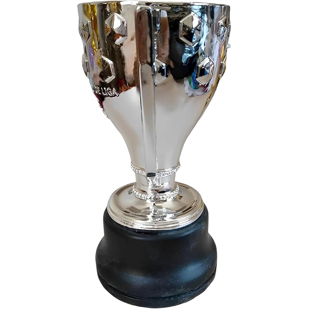 Trofeo De Plata De La Liga Española Trofeo del Campeonato De Fútbol ​​Copa del Rey Réplica De Resina Colección De Aficionados Decoración del Club Muebles para El Hogar,16 * 8 * 13.5cm
