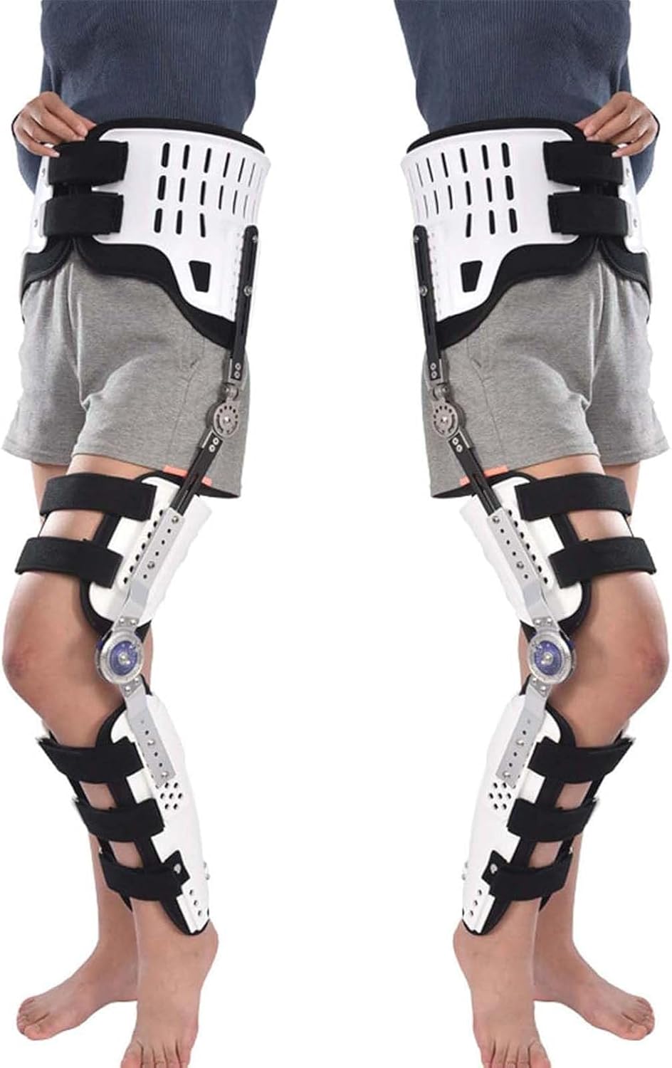 SFKLYU Hip and Knee Ankle Orthosis Adjustable Hip Fixation Orthosis Brace Orthopedic Hinged Knee Brace for Femoral Fracture, Lower Limb Paralysis Surgery Recovery,Left