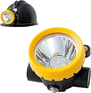 Super Bright LED Mining Headlamp – Rechargeable Waterproof Cap Lamp for Hard Hat, Explosion-Proof Underground Miner Light ...