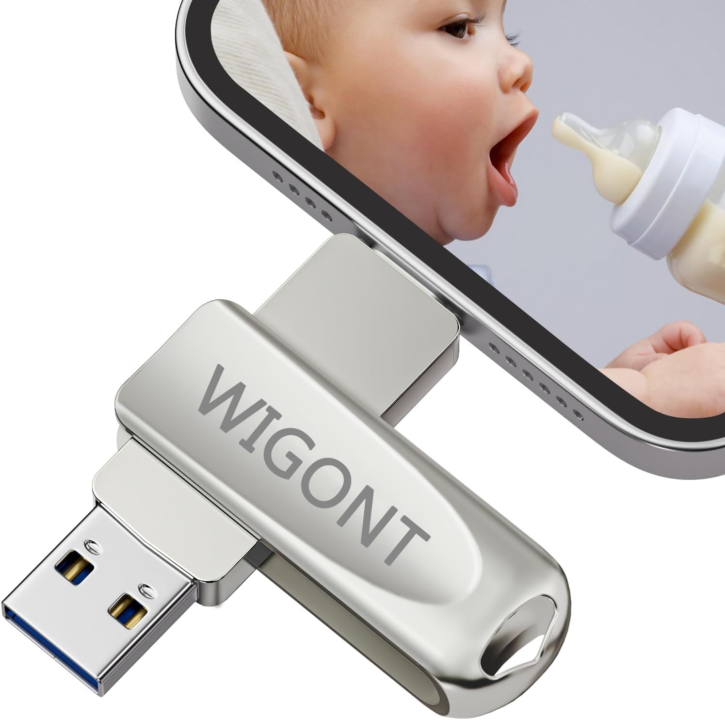 WIGONT 64 GB USB Stick für iPhone, FlashLaufwerk für iPhone USB Stick