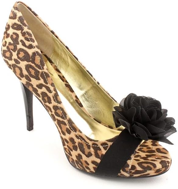 Carlos by Carlos Santana Women's Open-Toe Pumps Cupcake - Leopard (8.5, Leopard)