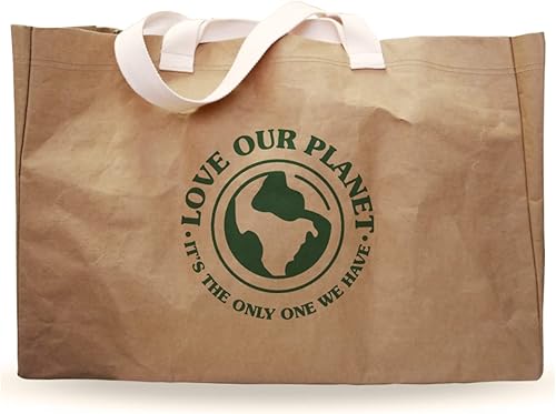 Miniatura 1 de EARTHGRADE Bolsa de compras reutilizable  Bolsas de papel lavables sostenibles y ecológicas con asas de lona de algodón y costuras duraderas