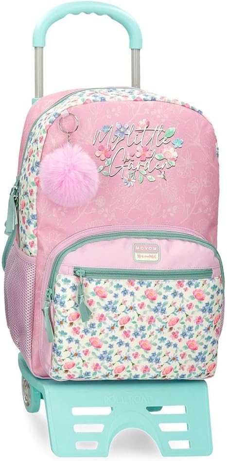 MOVOM My Little Garden Federmäppchen – Polyester, 22x12x5 Cm, 3 Fächer, Seitlicher Griff, Für Kinder