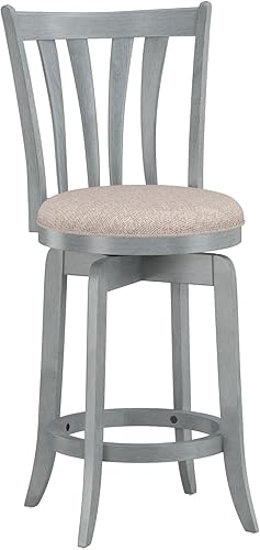 Miniatura 19 de Hillsdale Taburete de bar de altura ajustable de 29.5 pulgadas, madera Savana, color cereza Cereza,Cepillo de alambre azul,marrón, gris,Negro