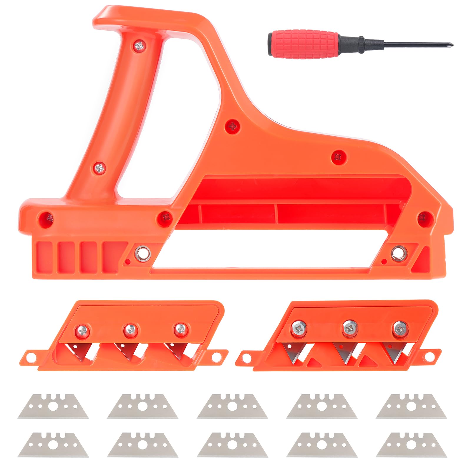 Cortador de Bordes de Yeso, Cortador Rápido para Placas de Yeso, Cepillo Manual para Yeso, Herramienta de Corte Manual Placas de Yeso Cortador de Bordes con 10 Cuchillas (45°+60°)