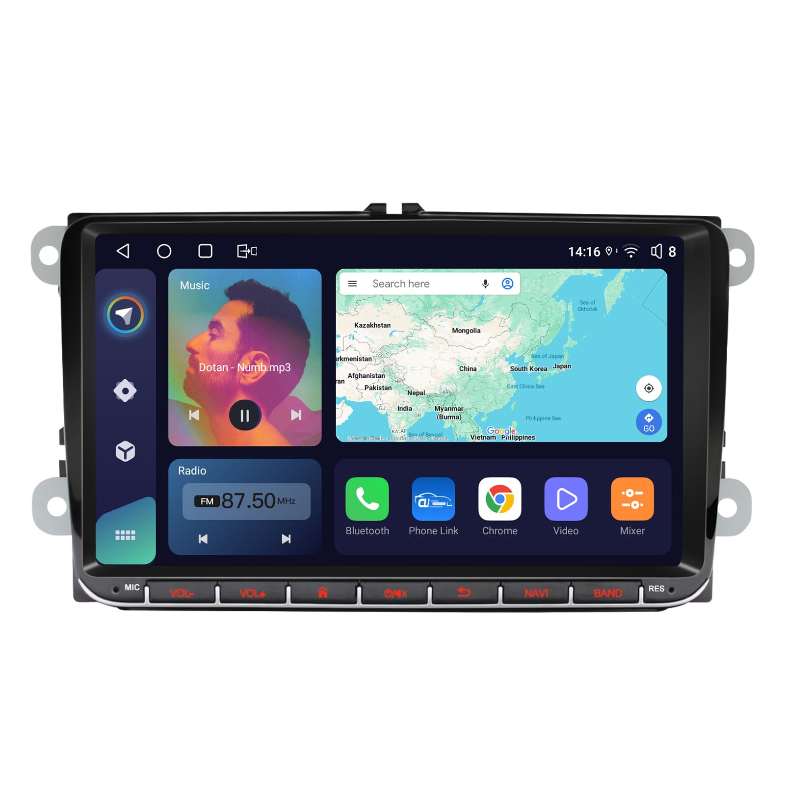 JOYING9" Car Stereo RCD330 Plug and Play Car Radio Compatible with Volkswagen Jetta Golf Passat Skoda Seat Caddy Polo Tiguan Transporter EOS Android 12 Head Unit with Carplay Android Auto(JY-VZ131N4)