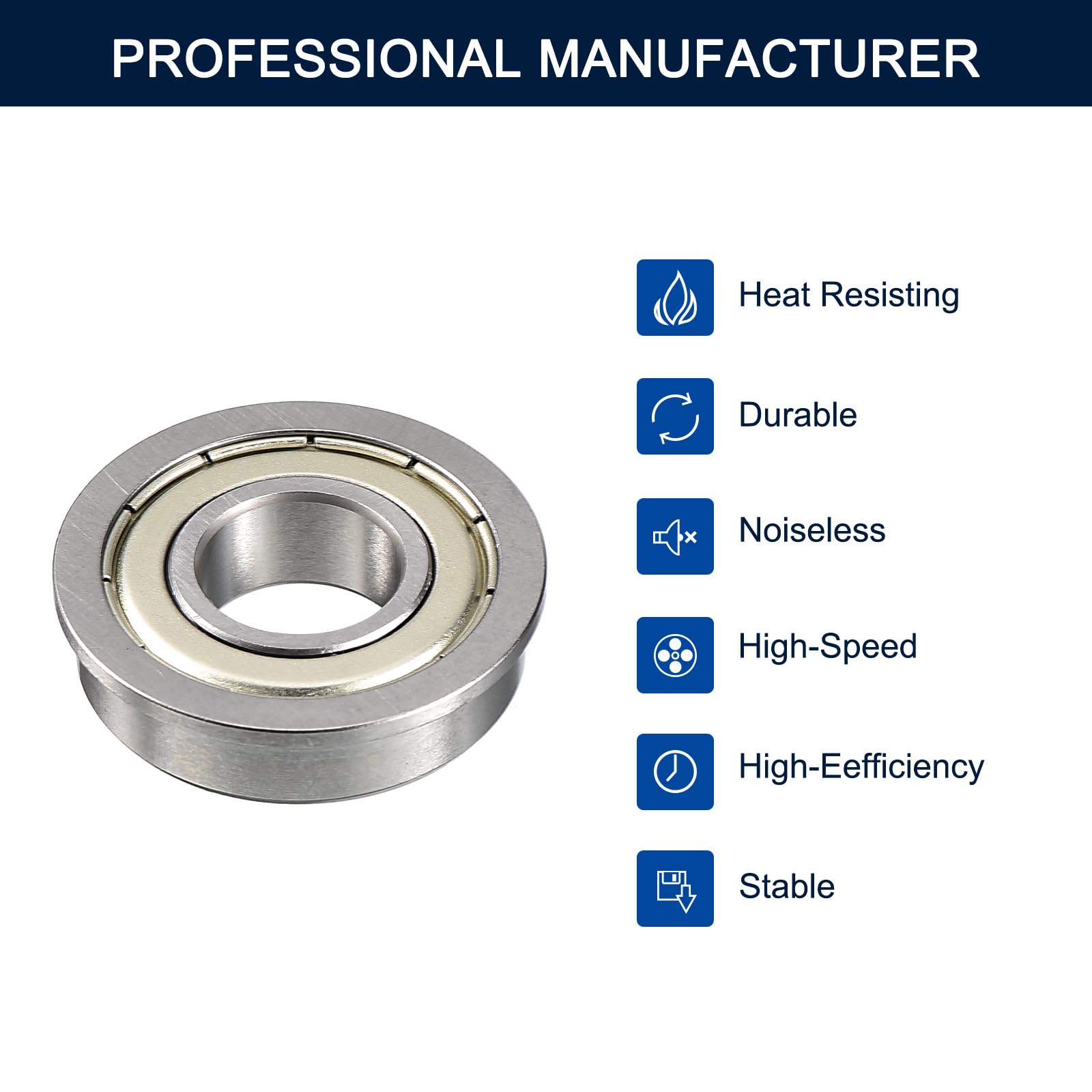 Amazon | HiPicco FR3ZZ フランジ付きボールベアリング、ID 3/40.6 cm