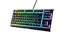 SteelSeries Apex 3 TKL - Gaming Keyboard - Tenkeyless Compact Form Factor - Silent Gaming Keyboard - 8-Zone RGB Illumination - IP32 Water & Dust Resistant - English QWERTY Layout , Black TKL Black UK English QWERTY