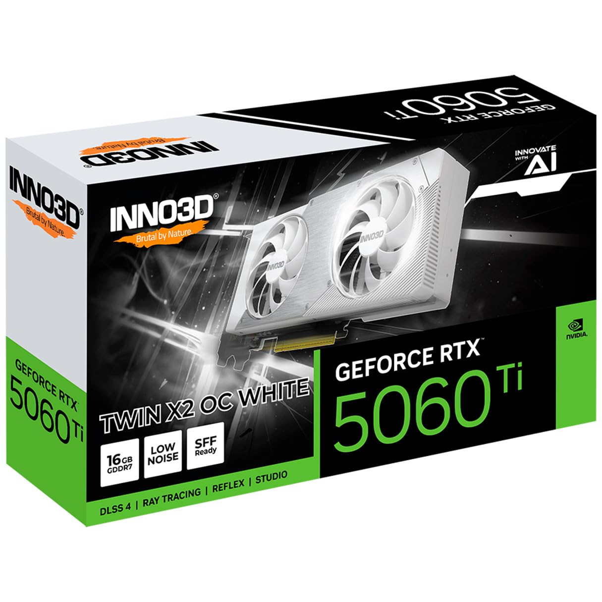 Inno3D Scheda video GeForce RTX 5060 Ti Twin X2 OC White 16GB GDDR7 N506T2-16D7X-191073W