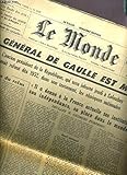  Le monde - 27° annee - n°8033 - le general de gaulle est mort