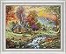 Joy Sunday Stamped Cross Stitch Kits - Counted Cross Stitch Kit, Cross-Stitching Patterns Holiday Villa 11CT Pre-Printed Fabric - DIY Art Crafts & Sewing Needlepoints Kit for Home Decor 24''x19''