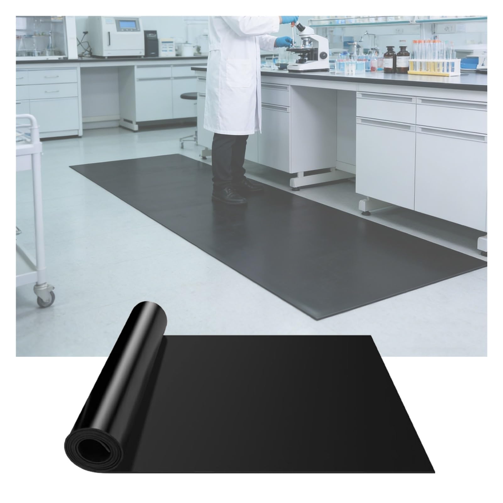 Goma Antiestático Estera 2 Mm Grueso, ESD Alfombra para Electrónica Soldadura, Disipativo Banco De Trabajo Estera para Taller Laboratorio Estaciones De Trabajo(0.5x1.5m)