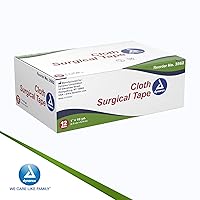 Vista 7 de Dynarex Cinta quirúrgica de tela, duradera, tela sedosa suave y lisa, sin látex, cinta autoadhesiva, rasgable, adherencia segura, blanca, 1 pulgada