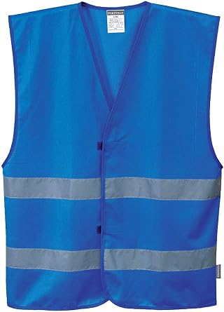 Portwest Iona 2 Band Vest Hi Vis Visibility Reflective Night Work Security Wear Safety