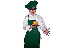Barista Costume for Kids - Green Kelly Green Medium Set Apron &...